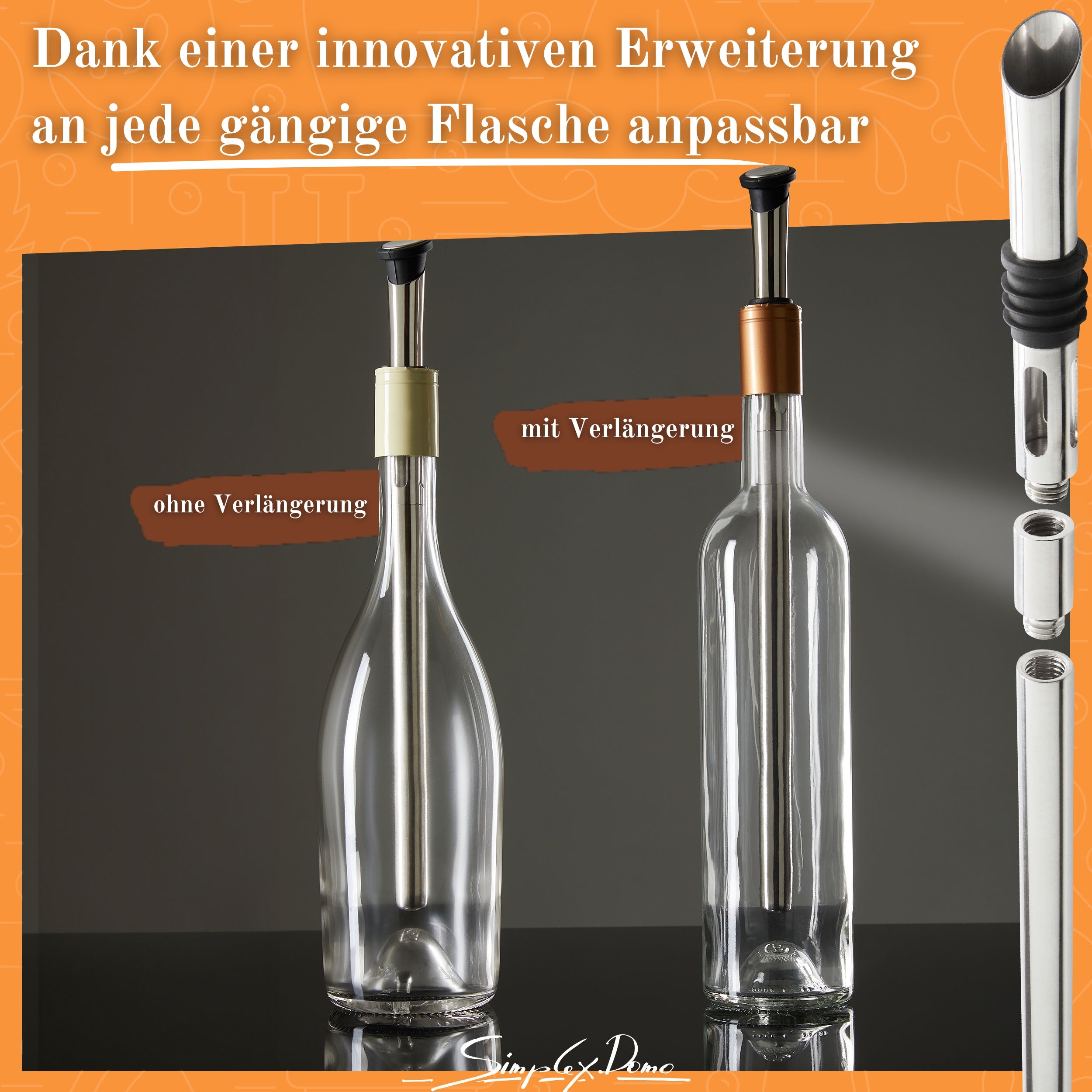 Weinkühlstab-Set mit 2 Kühlerstäben